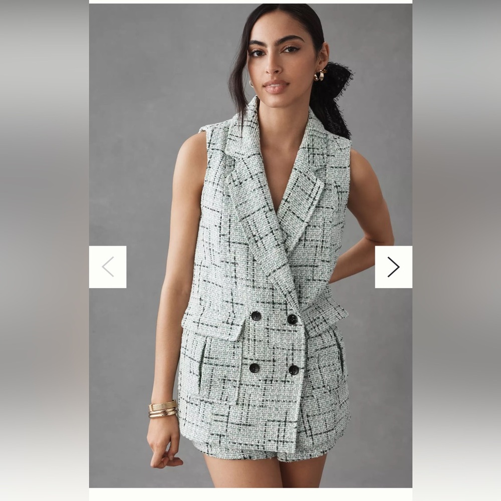 Anthropologie tweed vest